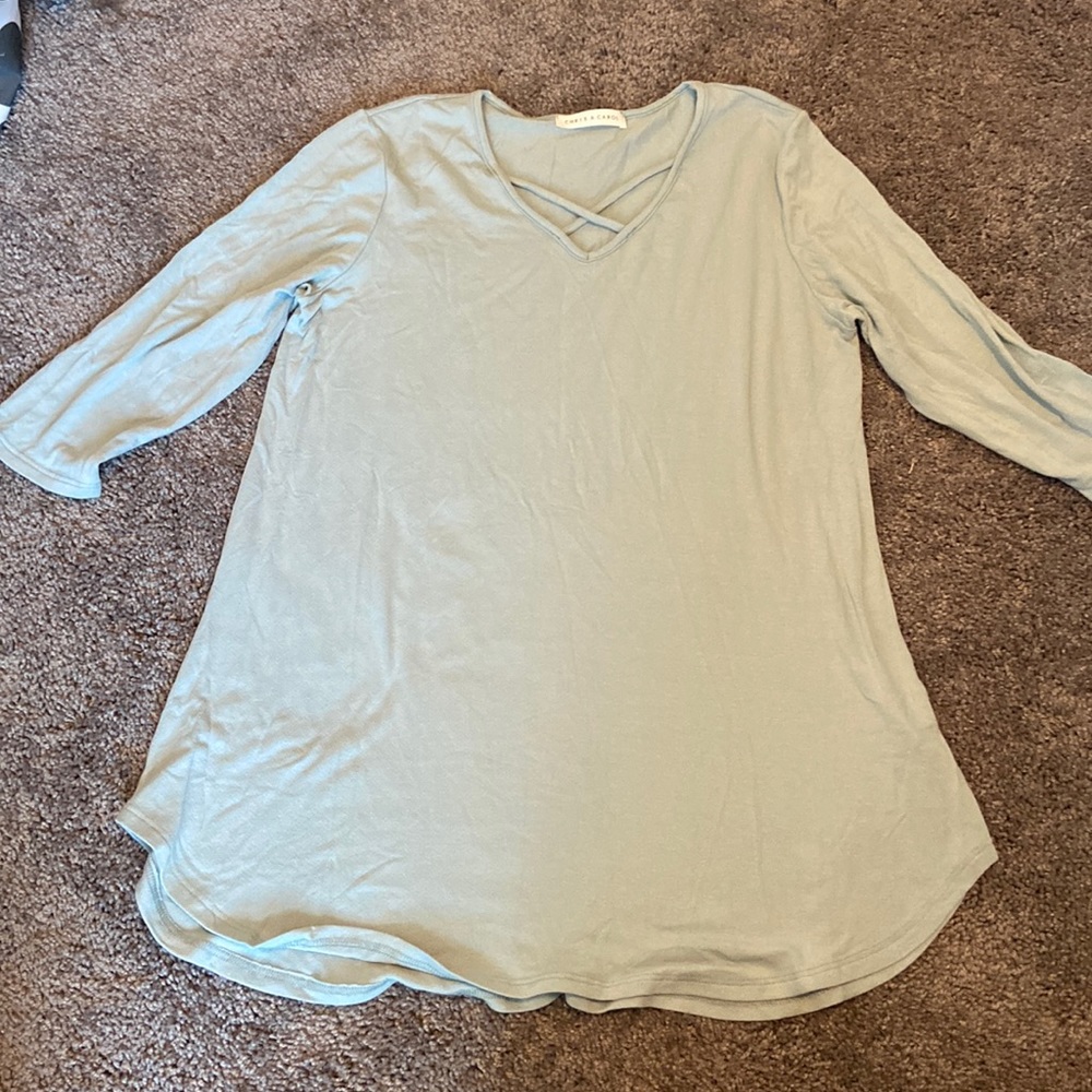 Light blue top
